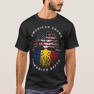 Camiseta La bandera de Rumania de los Estados Unidos crece 