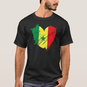 Camiseta La bandera de Senegal que amo, Senegal está en mi 