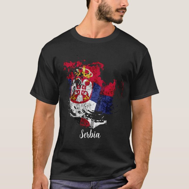 Camiseta la bandera de Serbia (Anverso)