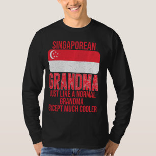 Camiseta La bandera de Singapur de la abuela ventilado por