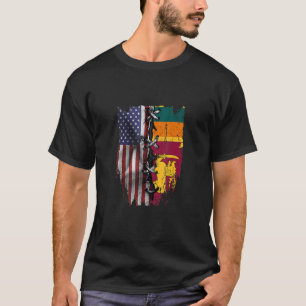 Camiseta La bandera de Sri Lanka de Estados Unidos crece en
