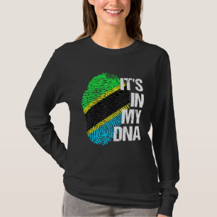 Camiseta La bandera de Tanzania, patrimonio de Adn, causa o