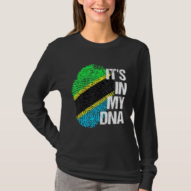Camiseta La bandera de Tanzania, patrimonio de Adn, causa o (Anverso)