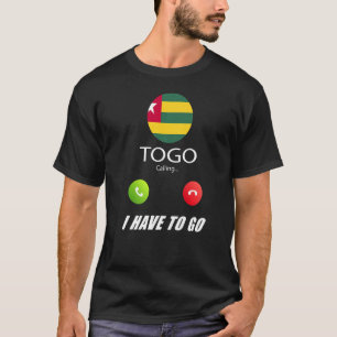 Camiseta La bandera de Togo de recuerdo que llama Togo