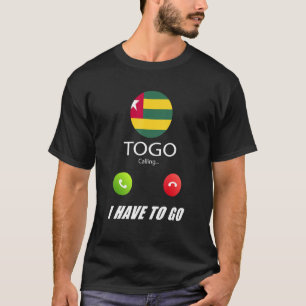Camiseta La bandera de Togo de recuerdo que llama Togo