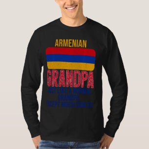 Camiseta La Bandera Del Abuelo Armenio Vintage Para El Padr