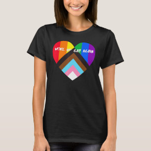 Camiseta La bandera del corazón del orgullo progresista des