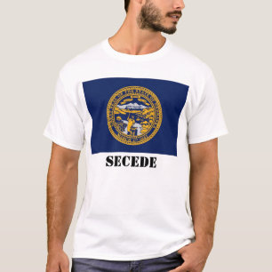 Camiseta la bandera del estado de Nebraska, SECEDE