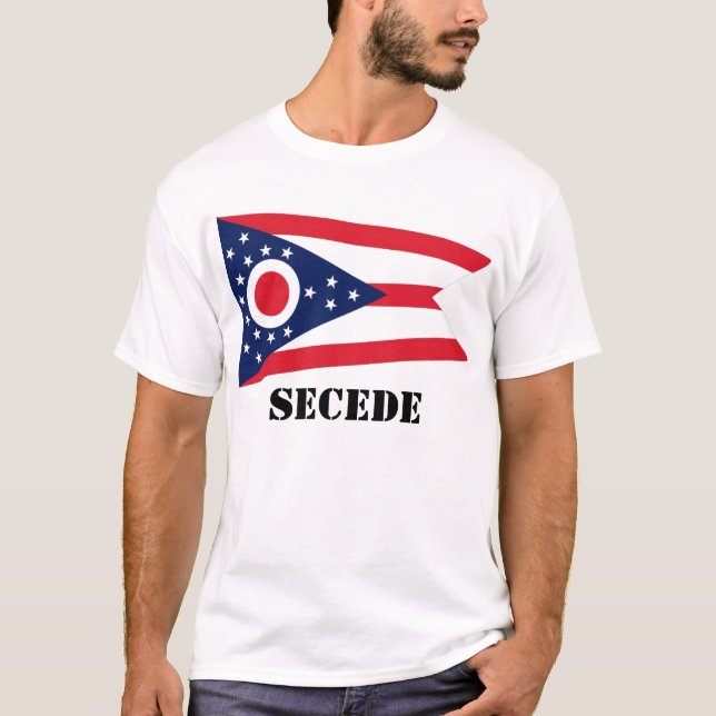 Camiseta La bandera del estado de Ohio, SECEDE, SECEDE (Anverso)