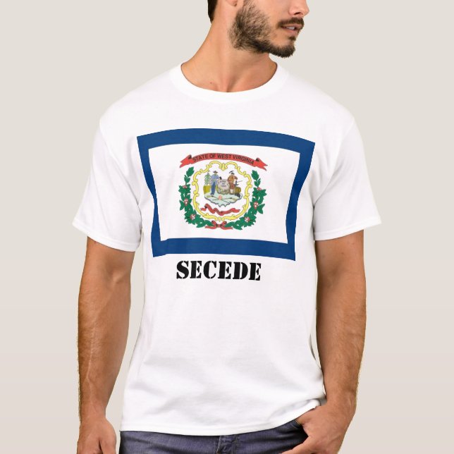 Camiseta La bandera del estado de Virginia Occidental, (Anverso)