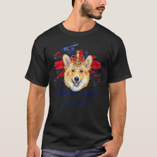 Camiseta La bandera del jubileo de platino del perro Corgi