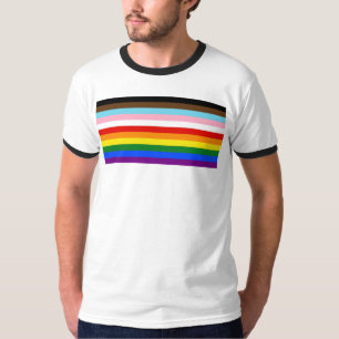 Camiseta La bandera del orgullo de once franjas de Slippery