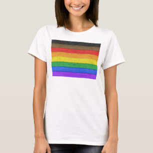 Camiseta La bandera del orgullo gay inclusivo de SlipperyJo
