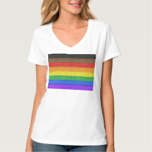 Camiseta La bandera del orgullo gay inclusivo de SlipperyJo