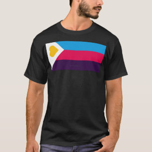 Camiseta La bandera del orgullo poliamoroso tricolor de Sli