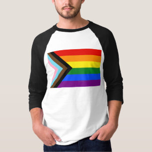 Camiseta La bandera del orgullo progresista de SlipperyJoe'