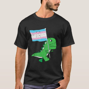 Camiseta La Bandera del Orgullo T Rex Trans Rex Dino Saur L