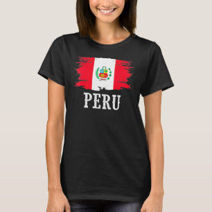 Camiseta La bandera del Perú vintage que amo al Perú