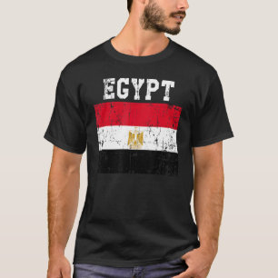 Camiseta La bandera egipcia retro vintage las raíces egipci