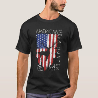 Camiseta La Bandera Estadounidense Caza Regalos Para Cazado