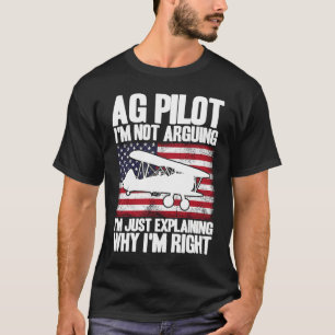 Camiseta La bandera estadounidense de Crop Duster simplemen