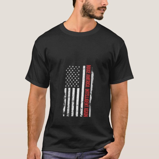 Camiseta La bandera estadounidense de las mujeres hace de E (Anverso)