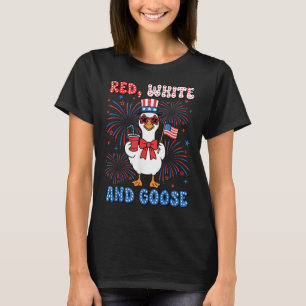 Camiseta La Bandera Estadounidense De Los Blancos Rojos Goo
