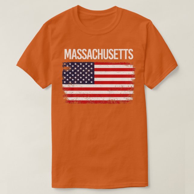 Camiseta La bandera estadounidense de Massachusetts (Diseño del anverso)