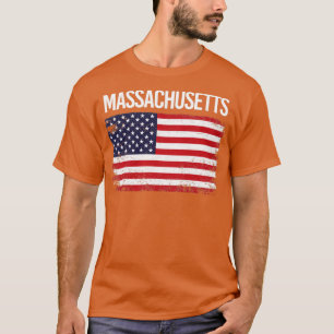Camiseta La bandera estadounidense de Massachusetts