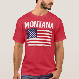Camiseta La bandera estadounidense de Montana