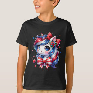 Camiseta La Bandera Estadounidense De Niños Chicas De Unico