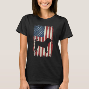Camiseta La Bandera Estadounidense De Shar Pei Chino, El Pe