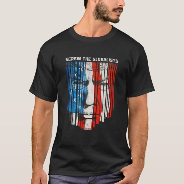 Camiseta La bandera estadounidense de Trump 2024 fastidia a (Anverso)