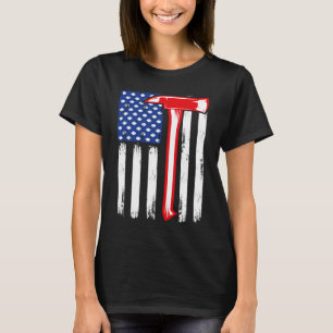Camiseta La bandera estadounidense del bombero es una delga
