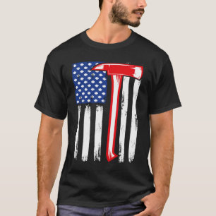 Camiseta La bandera estadounidense del bombero es una delga