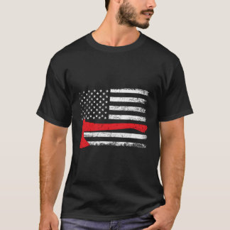Camiseta La bandera estadounidense del bombero mejor fuego