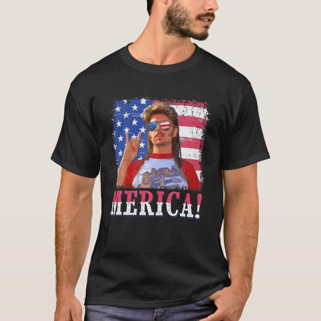 Camiseta La Bandera Estadounidense Del Funny Joe_Dirt En La (Anverso)