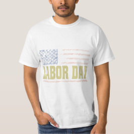 Camiseta La bandera estadounidense, el día del trabajo, un 