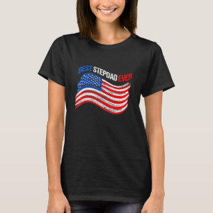 Camiseta La bandera estadounidense es el mejor padrastro de