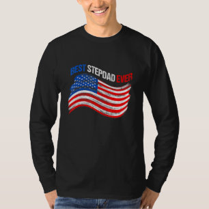 Camiseta La bandera estadounidense es el mejor padrastro de