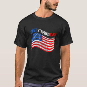 Camiseta La bandera estadounidense es el mejor padrastro de
