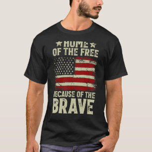 Camiseta La Bandera Estadounidense Hogar De Los Libres Debi