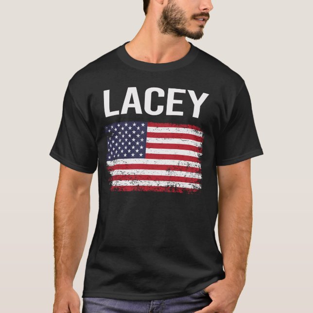 Camiseta La bandera estadounidense Lacey (Anverso)