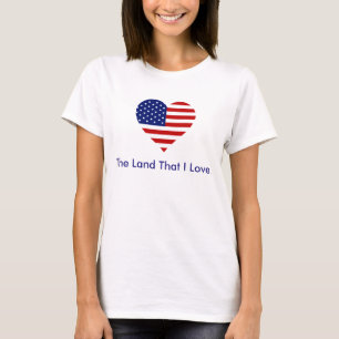 Camiseta La bandera estadounidense le corazón a Estados Uni