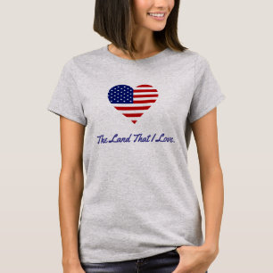 Camiseta La bandera estadounidense le corazón a Estados Uni