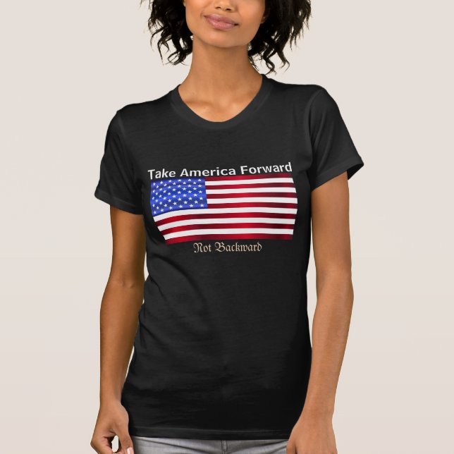 Camiseta La bandera estadounidense lleva a Estados Unidos a (Anverso)
