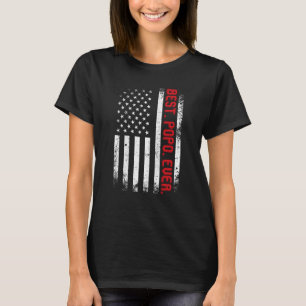 Camiseta La bandera estadounidense mejor cosecha de popo