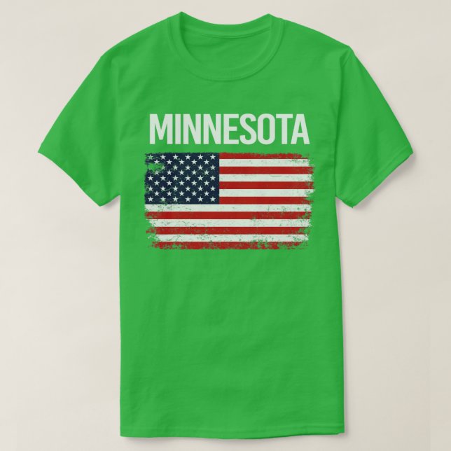 Camiseta La bandera estadounidense Minnesota (Diseño del anverso)