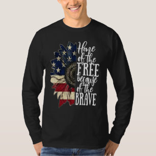 Camiseta La Bandera Estadounidense Patriota Hogar De Los Li