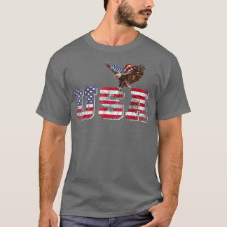 Camiseta La bandera estadounidense patriótica del 4 de juli